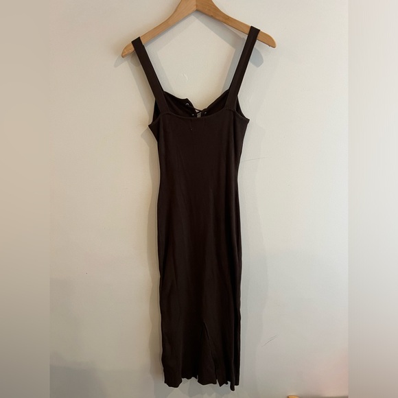 H&M Midi Knit Dress, Brown Bodycon - Picture 2 of 4